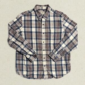 L.L. Bean Traditional Fit Plaid Flannel Shirt - Large